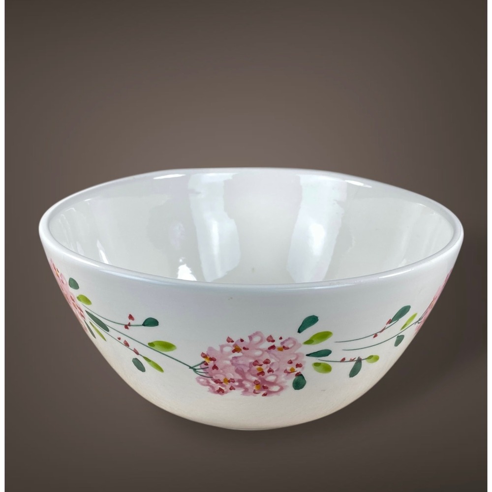 Vintage‎ Pizzato Hand Painted Italian White Art Glass Bowl 9 Inch 1980s - 2000s - Picture 2 of 9